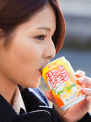 Tsubasa Akimoto Asian in sexy uniform enjoys her way to school