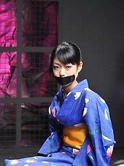 Cute japanese girl Yuu in kimono