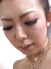 Yuki Asami Asian fucks hard tool after sucking it really well