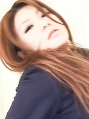 Maya Asian doll rubs her naughty love box under school uniform