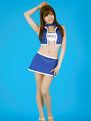 Asuka Nakano Asian is very happy to show how sexy is in outfit