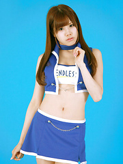 Asuka Nakano Asian is very happy to show how sexy is in outfit