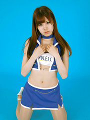 Asuka Nakano Asian is very happy to show how sexy is in outfit