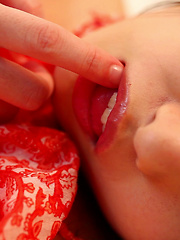 Ayame was trying to be a decent Japanese girl, but her body was worked up to a simmer. I pulled out the thermometer and she slid it into her tight pussy lips.