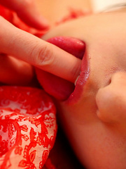 Ayame was trying to be a decent Japanese girl, but her body was worked up to a simmer. I pulled out the thermometer and she slid it into her tight pussy lips.