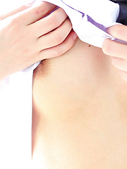 Minami looks like a pretty soldier manga girl waiting to join Sailor Moon. You know that anime? The team of schoolgirls who jump and flash their panties!