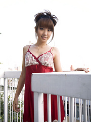 Azusa Yamamoto Asian is a very lustful chick posing so erotically
