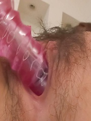 Asuka Asian doll sucks vibrator before sticking it in her peach