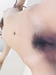 Nami Honda Asian shows nude body and flexibility in gym exercises