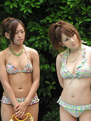 Japanese girls enjoy in some sexy pool party